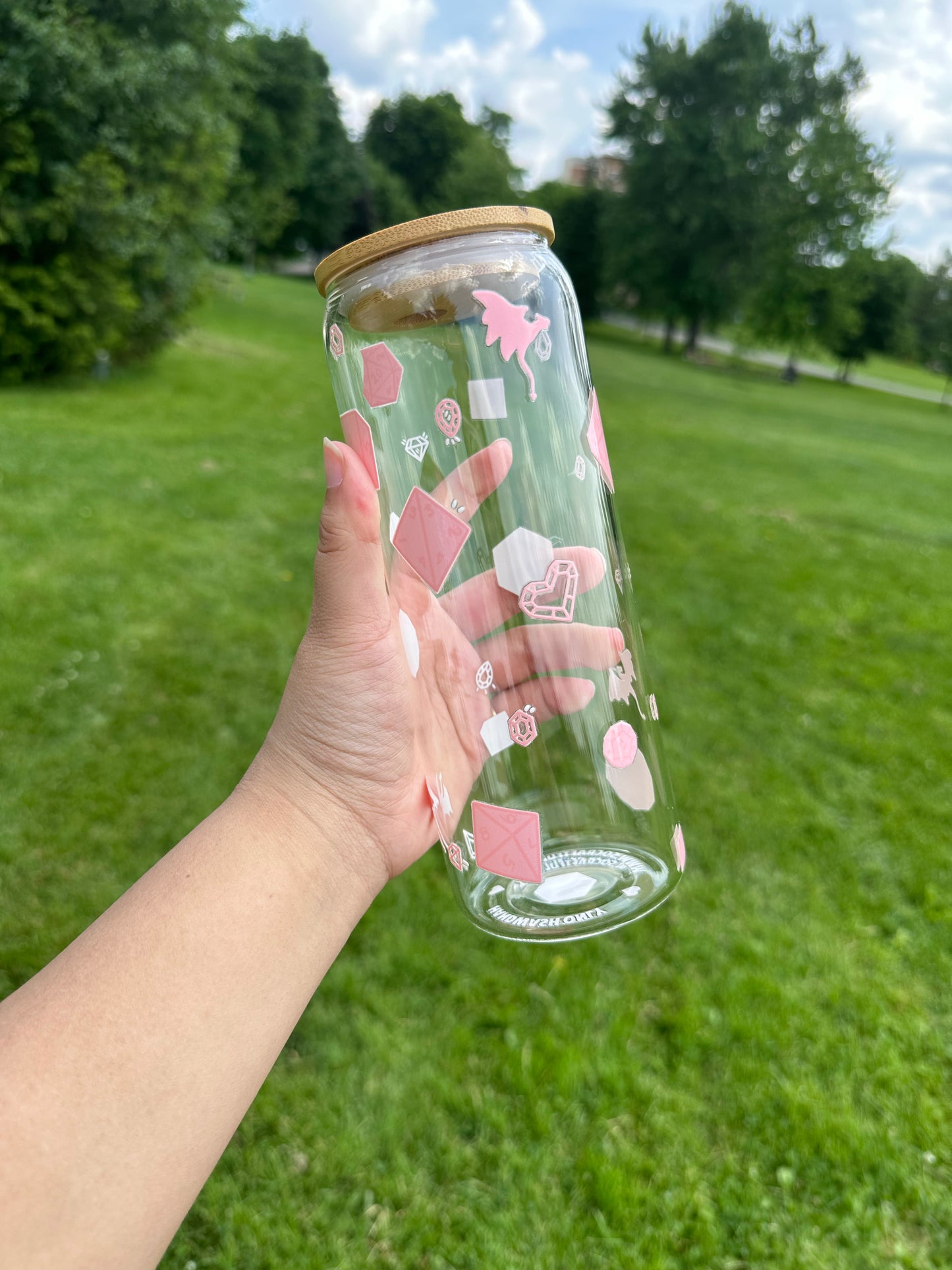 DND DICE GLASS CUPS