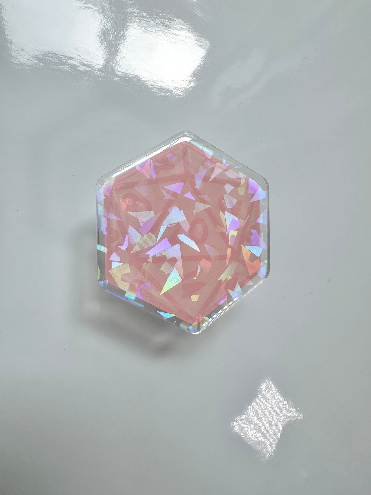 PINK DND DICE PHONE GRIP