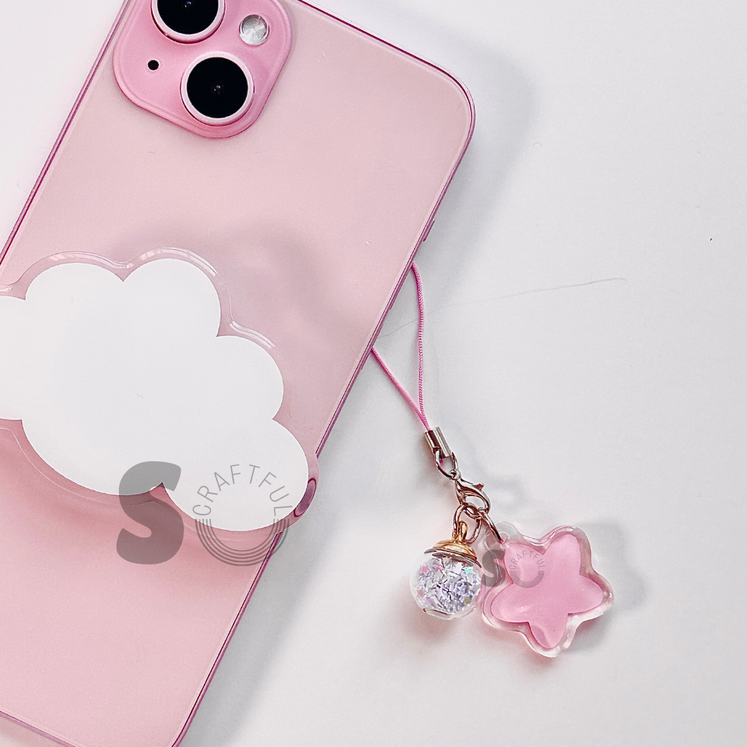 PINK STAR PHONE CHARM