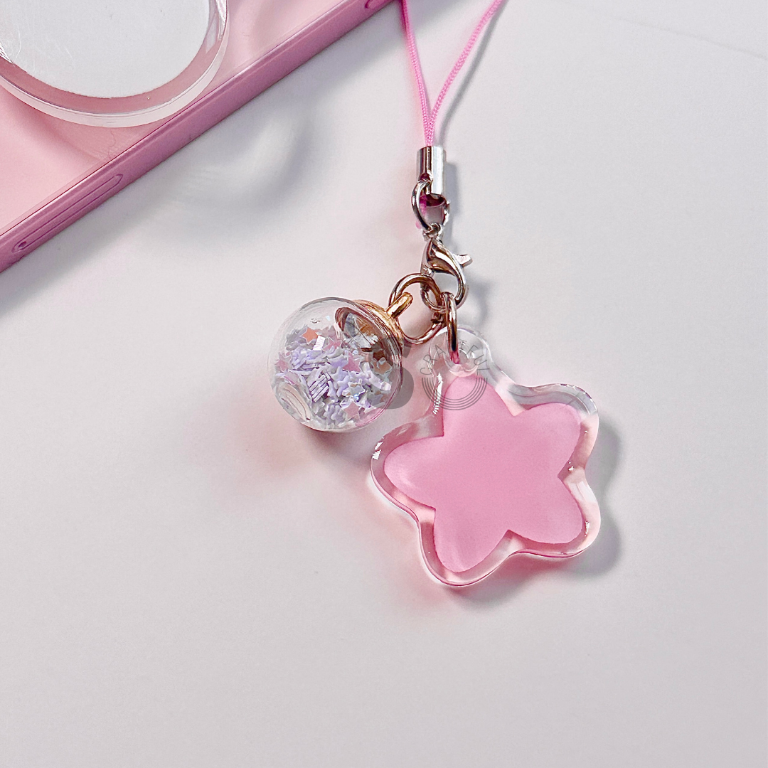 PINK STAR PHONE CHARM