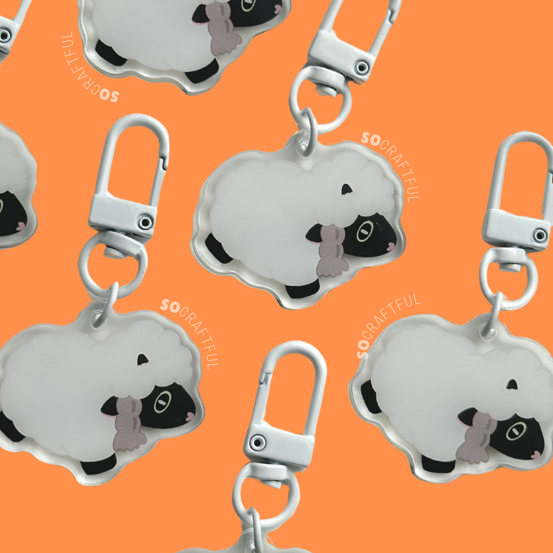 Sheep Keychain – So Craftful